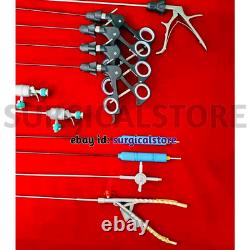 11pc Laparoscopic Surgery Set 3mmx230mm Reusable Surgical Instruments CE