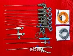 14pc Laparoscopic Surgery Set 5mmx330mm Reusable Endoscopy Surgical Instruments