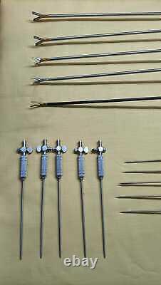 15pc Laparoscopic Surgery Set 5mm with Cable Reusable Surgical Instruments