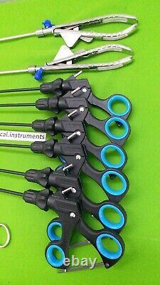 15pc Laparoscopic Surgery Set 5mmx330mm Endoscopy Reusable Surgical Instruments