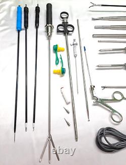 25pc Laparoscopic Surgery Set 5mm SS Sterile Surgical Instruments