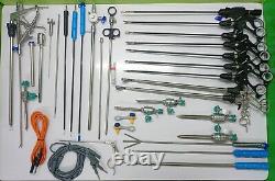 34pc Laparoscopic Surgery Set 5mm Abhi Surgical Works Instruments CE Approved