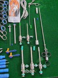 34pc Laparoscopic Surgery Set 5x330mm Laparoscopy Endoscopy Surgical Instrument