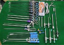 34pc Laparoscopic Surgery Set 5x330mm Laparoscopy Endoscopy Surgical Instruments