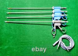 4pc Laparoscopic Bissinger Bipolar Maryland/ Fenestrated 5mm with Cable Reusable