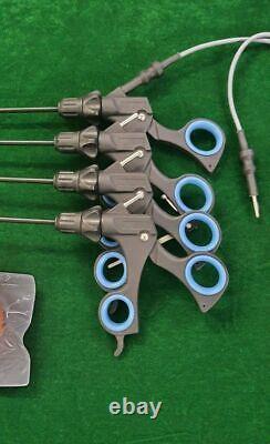 5pc Laparoscopic Surgery Set 5mmx330mm with Cable Endoscopy Surgical Instruments