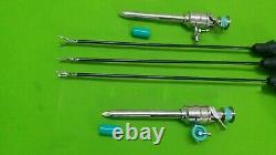 5pcs Laparoscopic Surgery Set Curved Scissor/Bowel/Maryland/Trocar Cannula 5mm