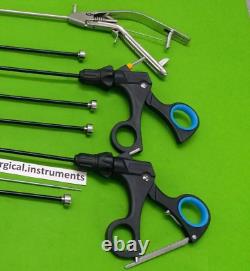 7pc Laparoscopic Surgery Set 5mmx330mm Endoscopy Reusable Surgical Instruments