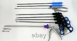 8pc Laparoscopic Surgery Set 5mmx330mm Laparoscopy Surgical Instruments