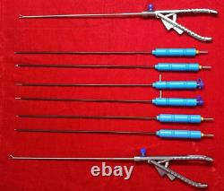 8pc Laparoscopic Surgery Set Reusable Endoscopy Surgical Instruments 3mmx330mm