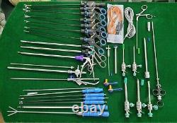 ADDLER 34pc Laparoscopic Surgery Set 5x330mm Laparoscopy Endoscopy Instrument