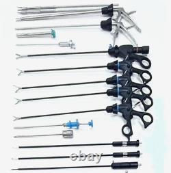 ADDLER Laparoscopic 5mmx330mm Surgery Set Surgical Instruments Set of 25pc