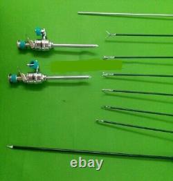 Addler Laparoscopic 3mmx230mm Surgery Set Endoscopy Reusable Surgical Inst 10pc