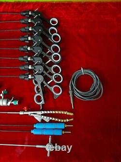 Addler Laparoscopic Surgery Set 5mmx330mm Endoscopy Surgical Forceps Inst 15pc