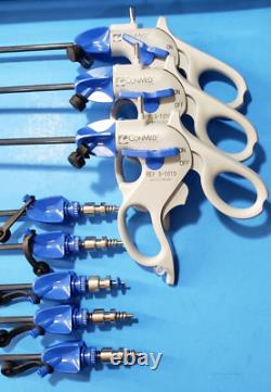 Conmed Laparoscopic Instruments 5mmx33cm Set of 8 w-Sterilization Tray