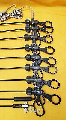 Microline Surgical Laparoscopic Instruments 5mm x 34cm Set of 11 with Tray