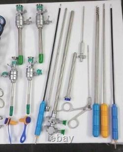 NEW Laparoscopic Surgery Set of 26Pcs Laparoscopy Endoscopy Surgical Instruments